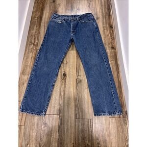 Wrangler Men's Jeans Size 36x30 Blue Denim Regular Fit Straight Leg